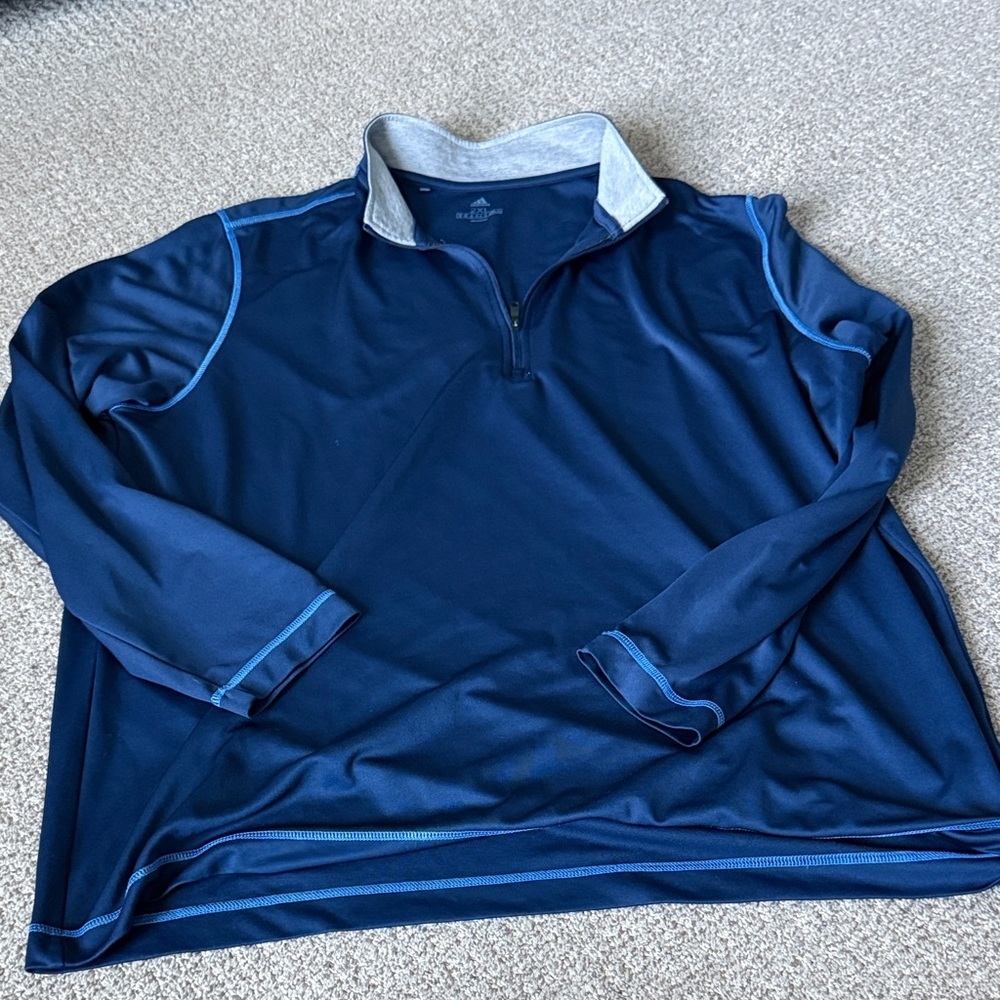 Adidas Dark Blue and Gray Pullover